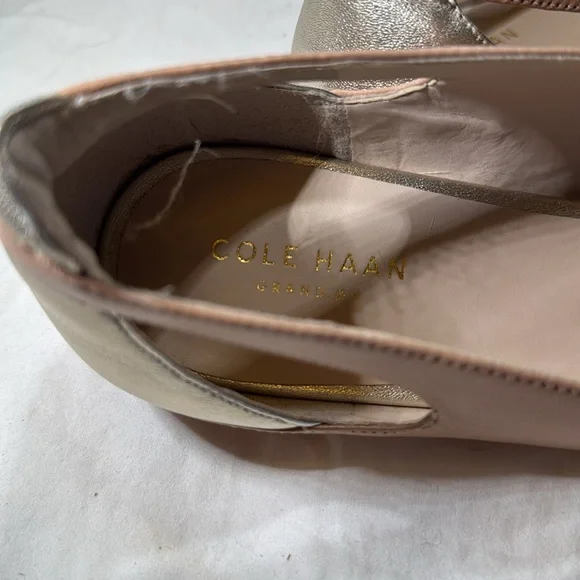 Cole Haan Tan & Gold Leather Flats - women’s size 9 - Picture 4 of 6
